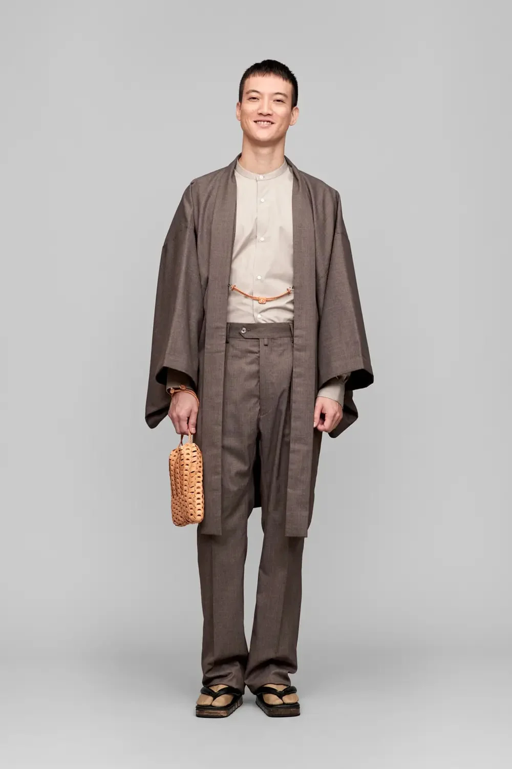 NEAT / Wool Poly stretch Twill / BROWN