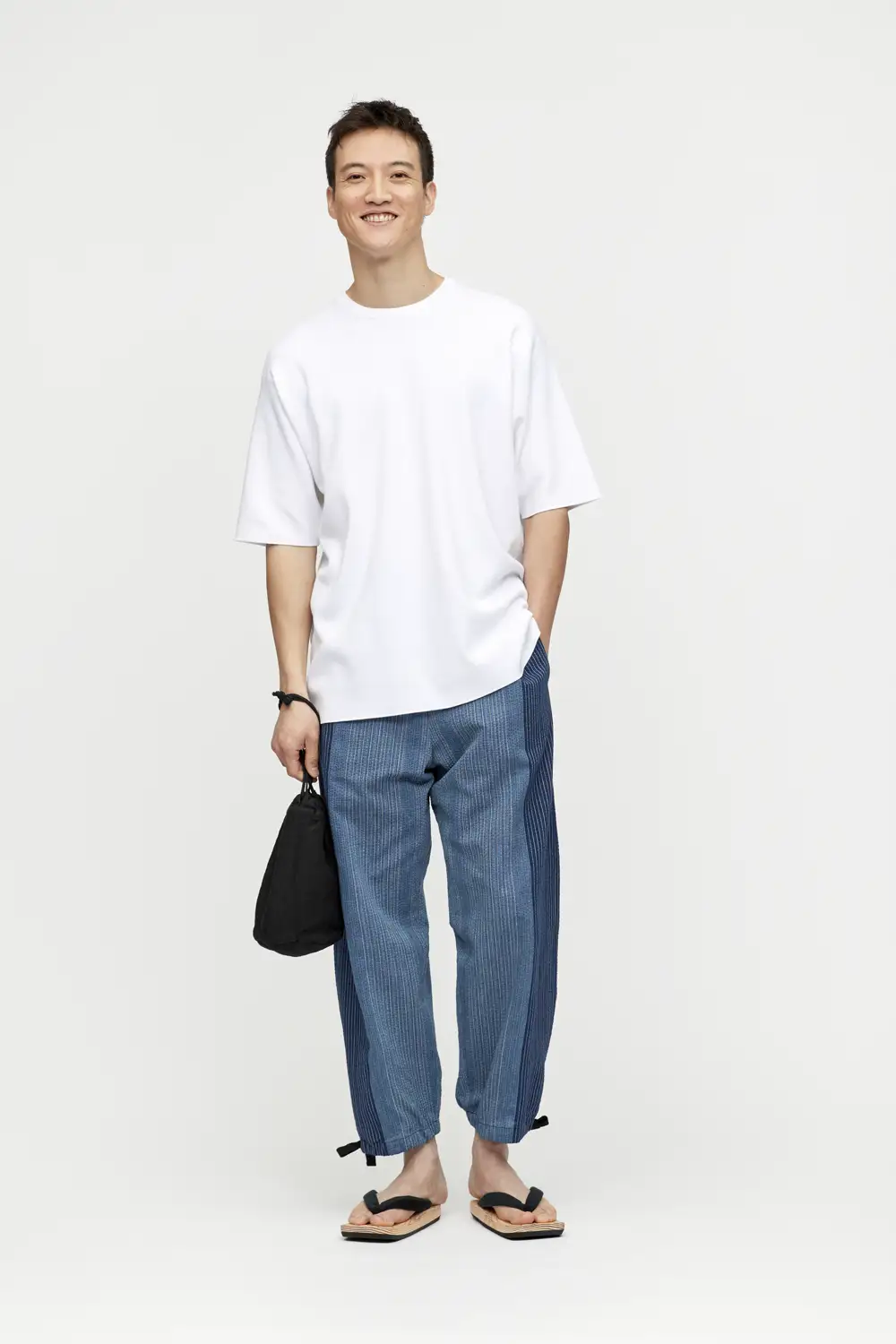 BATONER / SMOOTH-KNIT T-SHIRT / WHITE