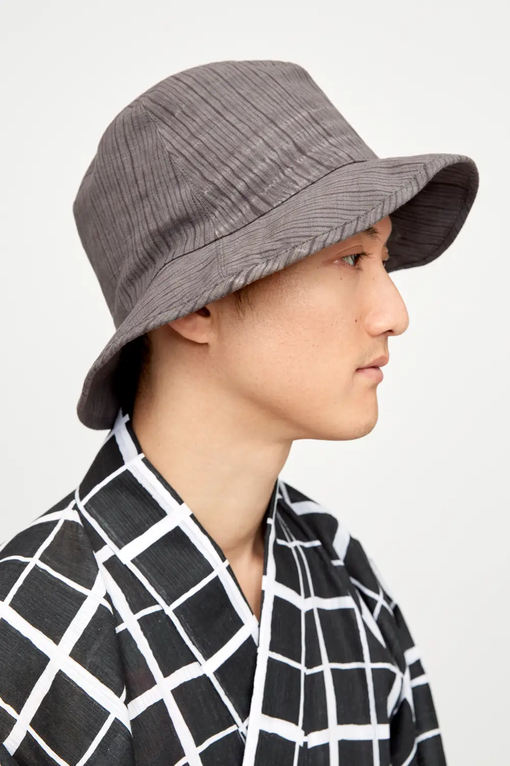 Y. & SONS×KIJIMA TAKAYUKI / 片貝 絞り/ 縞 / D.BROWN